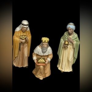 Home interiors vintage 5599 Porcelain The Three Kings Nativity Figurines
